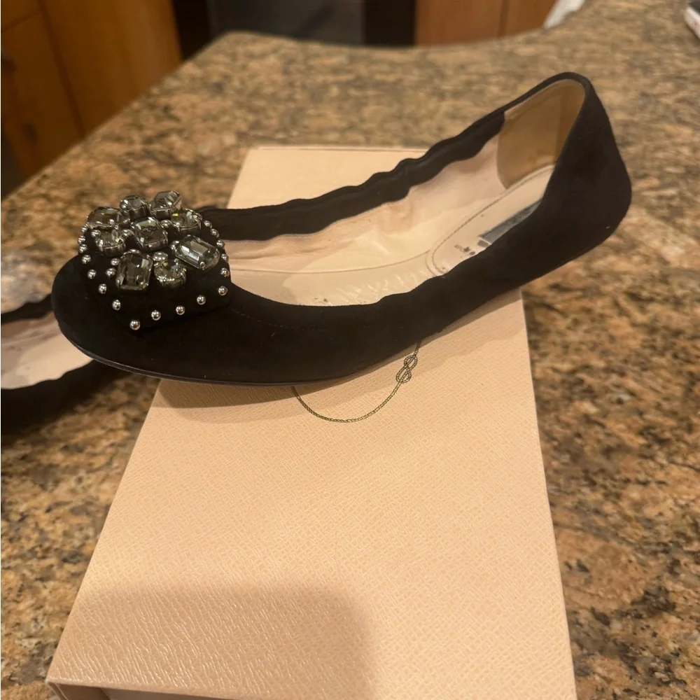 Prada ballet flat shoes Sz 39 USA Sz 9 - Picture 9 of 11